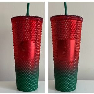 NEW 2022 Disney Parks Walt Disney World Starbucks Christmas Holiday Tumbler 24oz